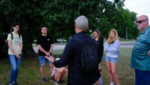 A group of people at the Sachsenhausen